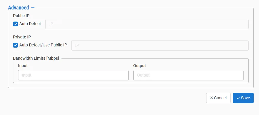 Advanced Settings