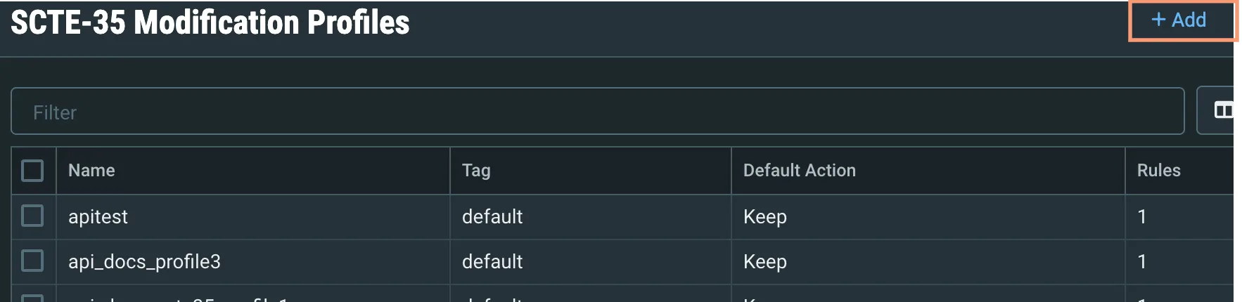 Add Button to Create a Profile