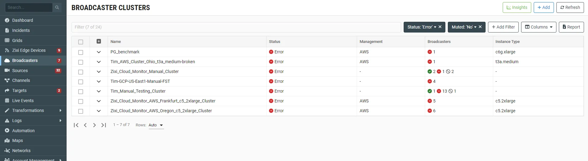 Filtering on Errors Filtering on Errors