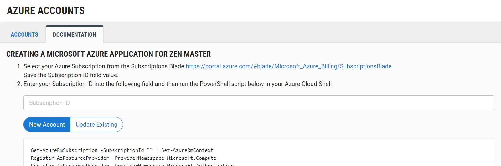 Documentation for Azure Accounts Documentation for Azure Accounts