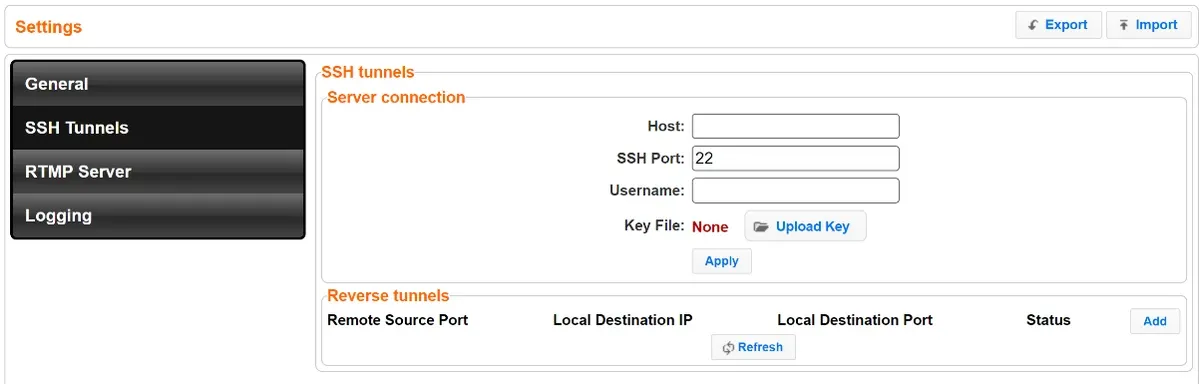 SSH Settings