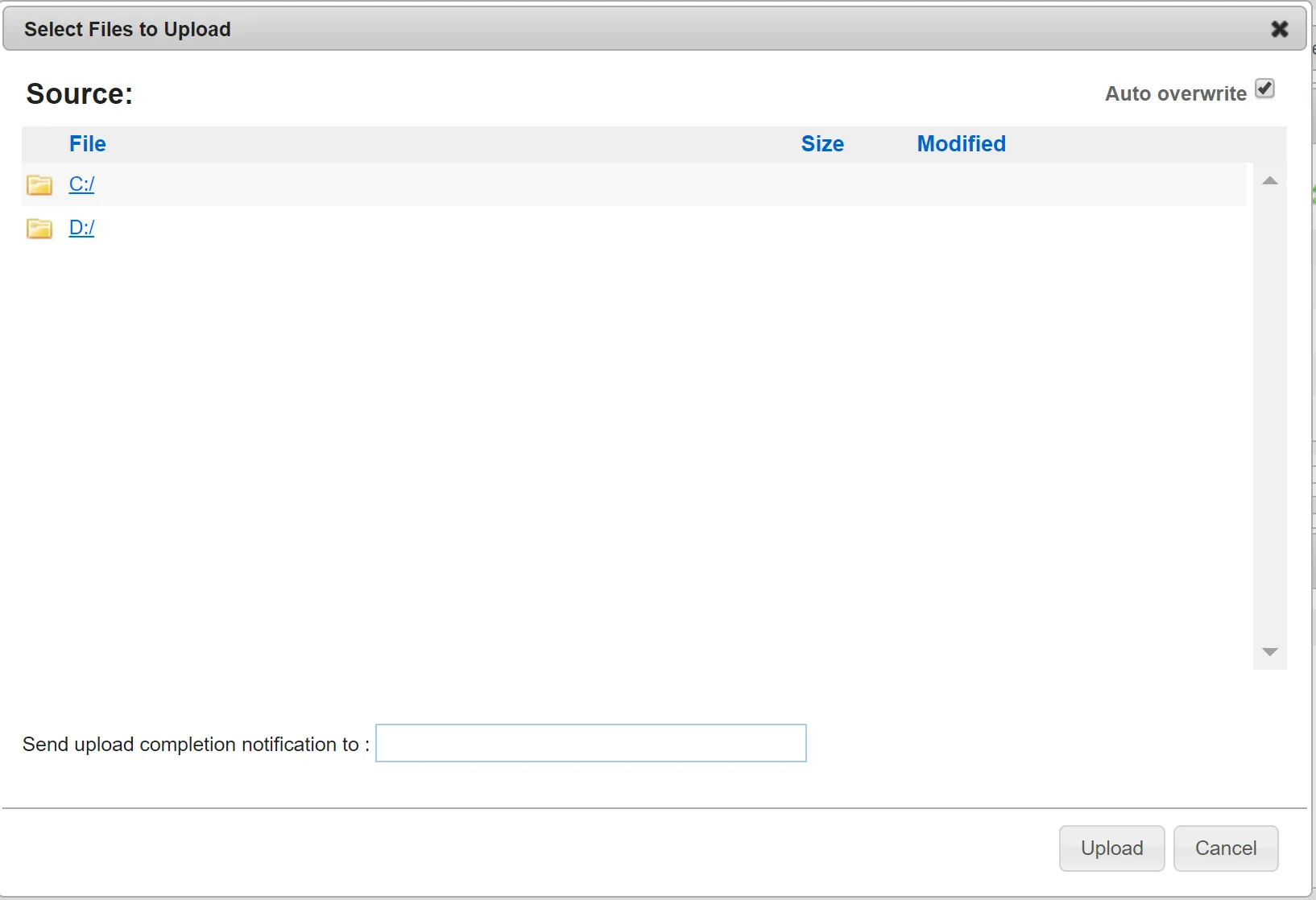 Upload Files