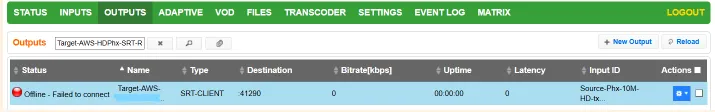 Failed to connect error in broadcaster Failed to connect error in broadcaster