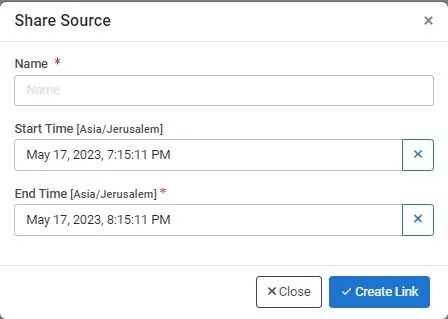 Share Source window