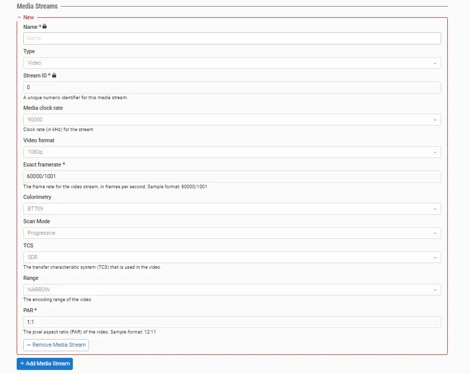 Add Media Stream