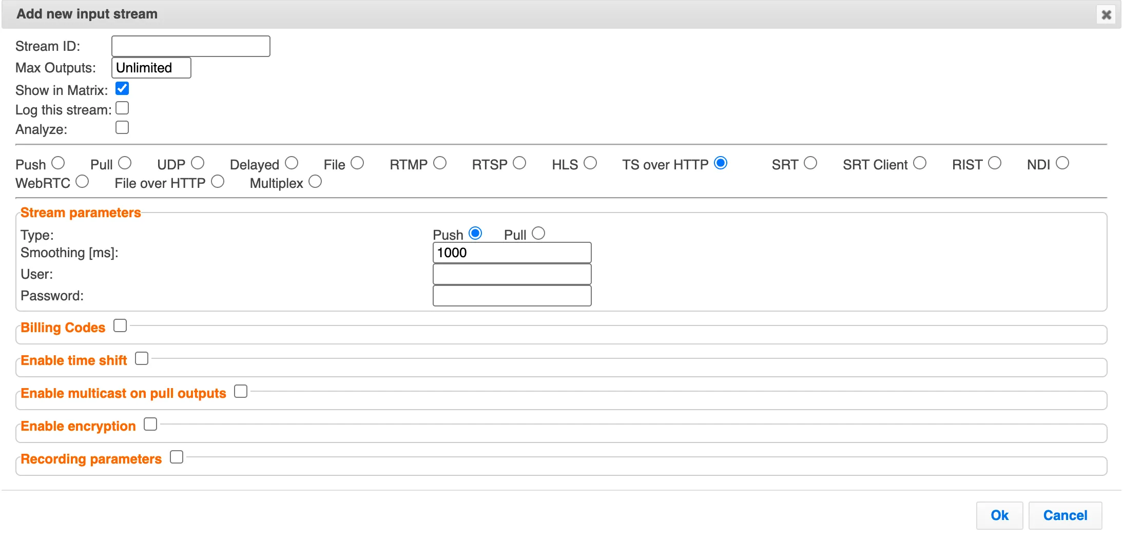 TS Over HTTP Input