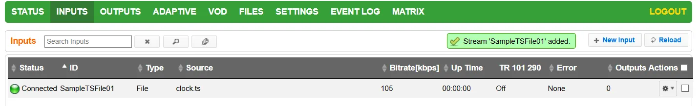 Input Status