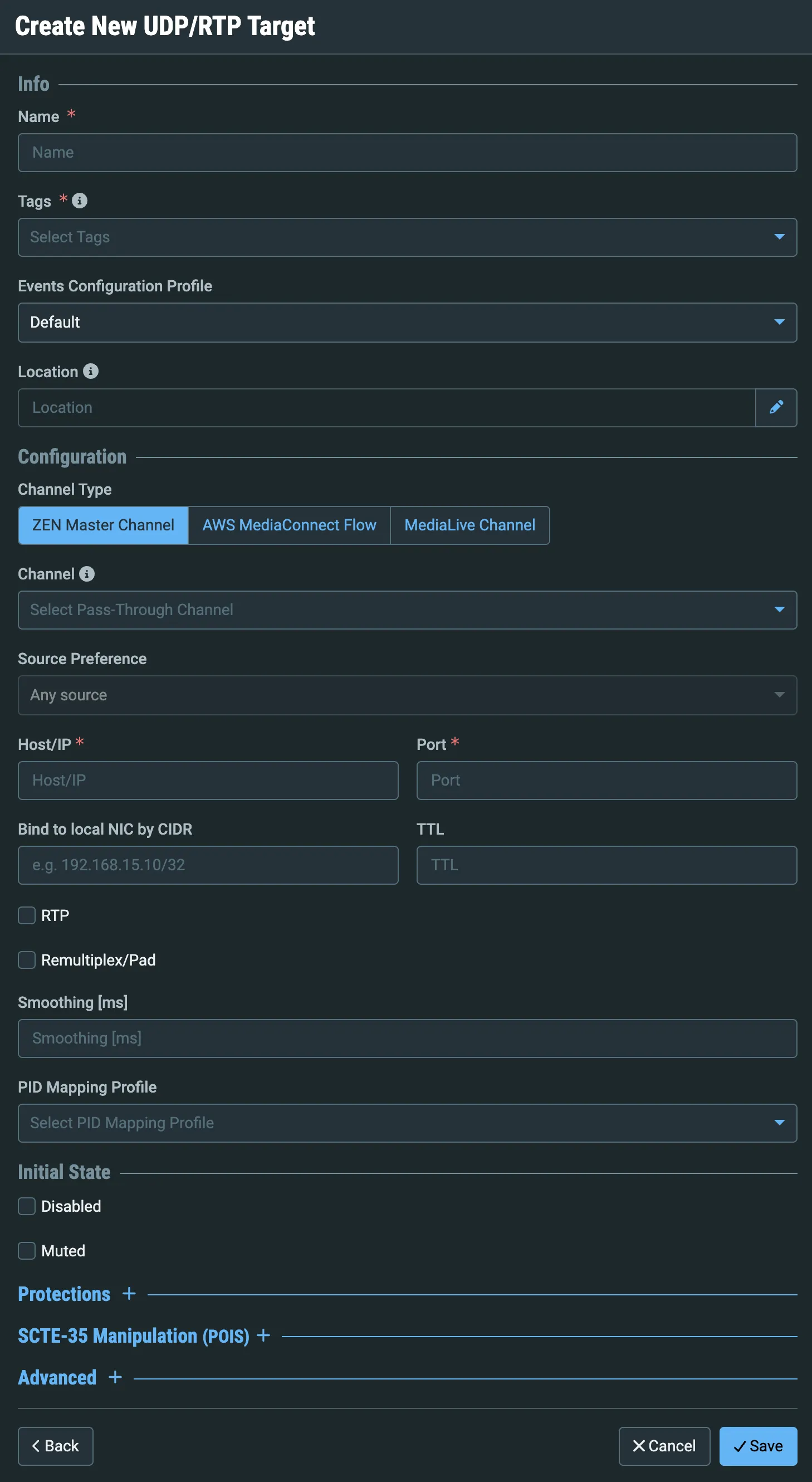 New UDP?RTP Target
