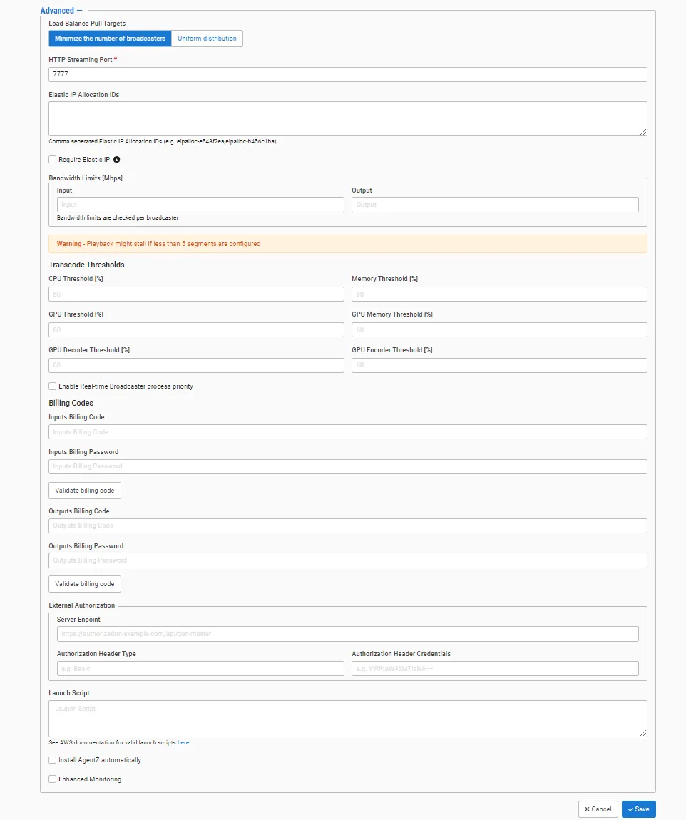 Advanced Settings