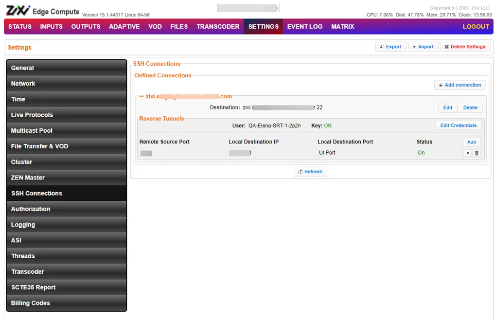 ZEC SSH Connections