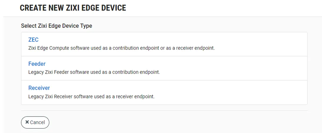 Create Edge Device Dialog