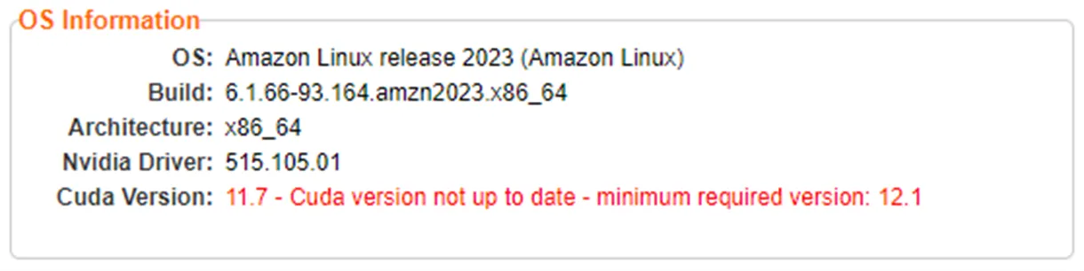 CUDA Version Error