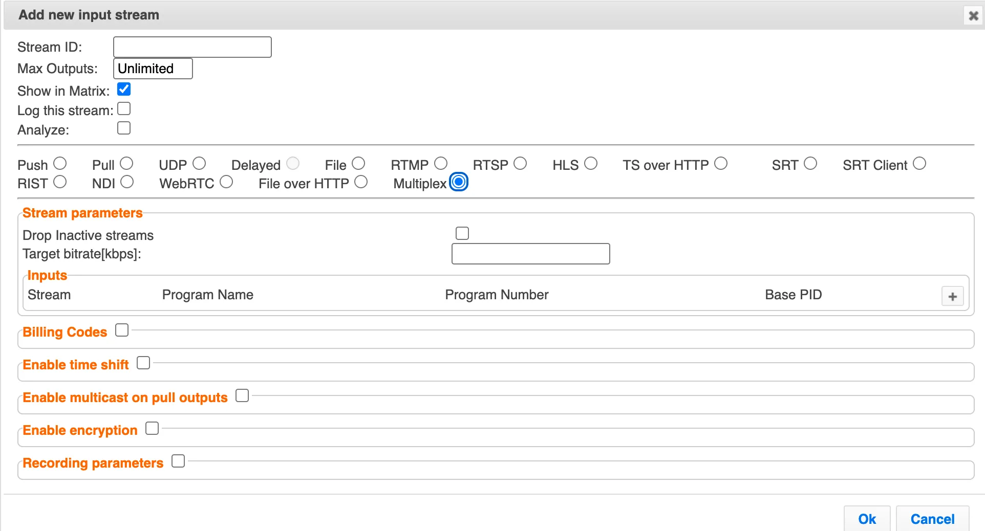 New Multiplex Input New Multiplex Input