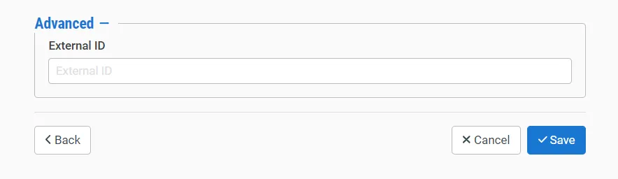 Advanced settings