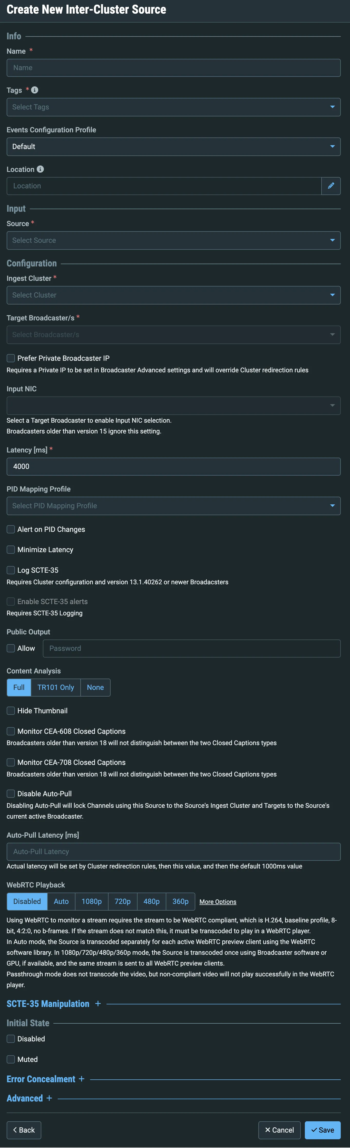New Inter-Cluster Source New Inter-Cluster Source