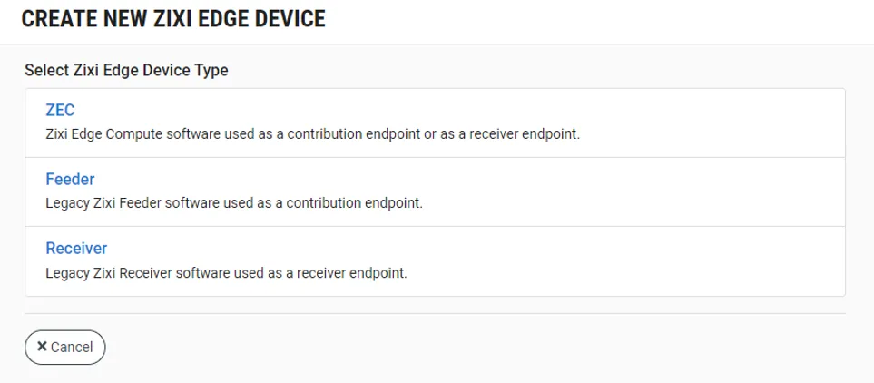 Create New Edge Device