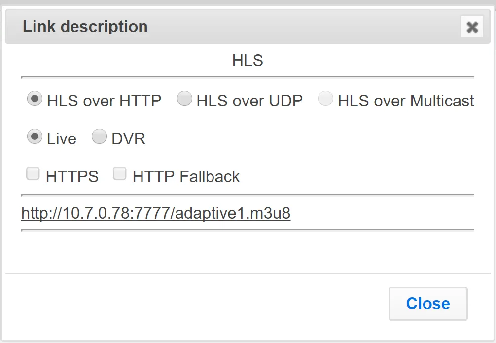 Play HLS Window