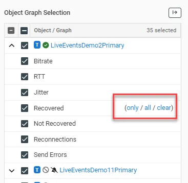 only/all/clear options