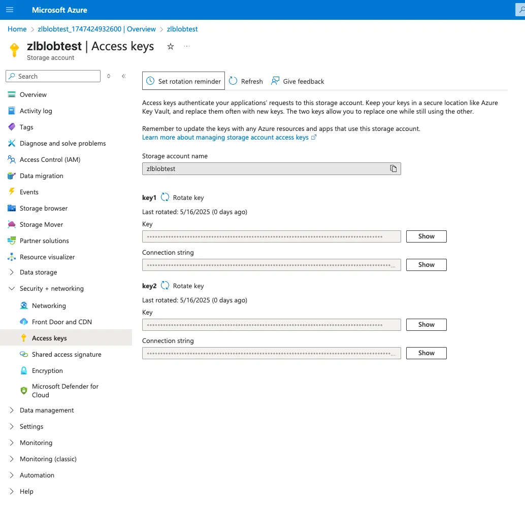 Access Azure Keys