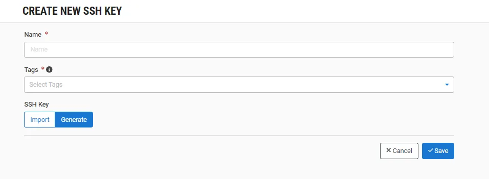 Create New SSH Key Create New SSH Key