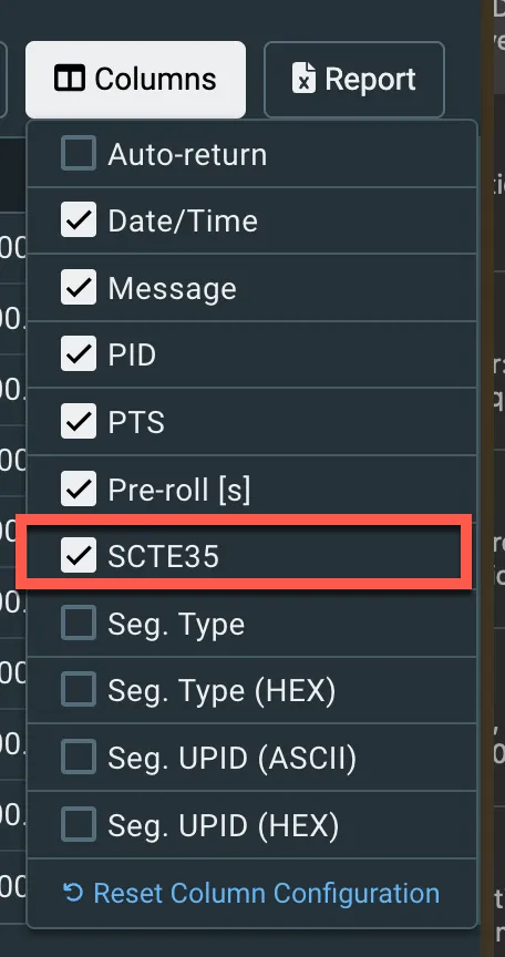 Column Selector