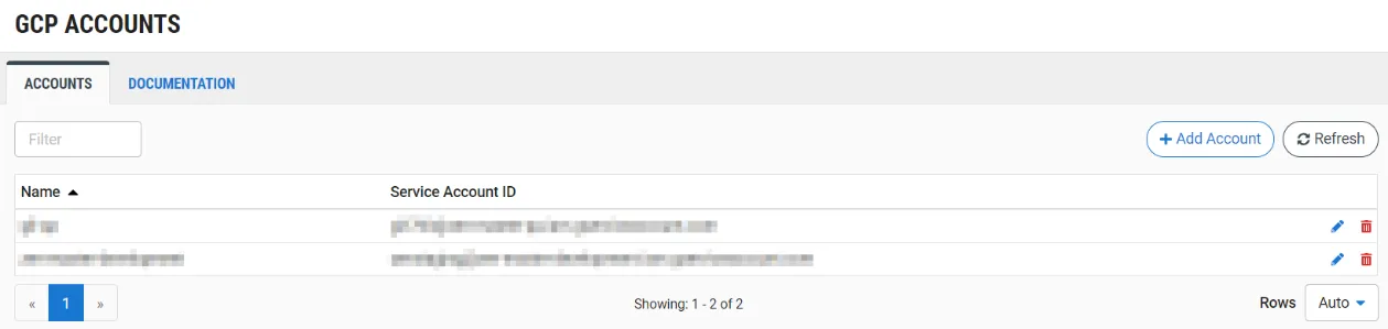 GCP Accounts