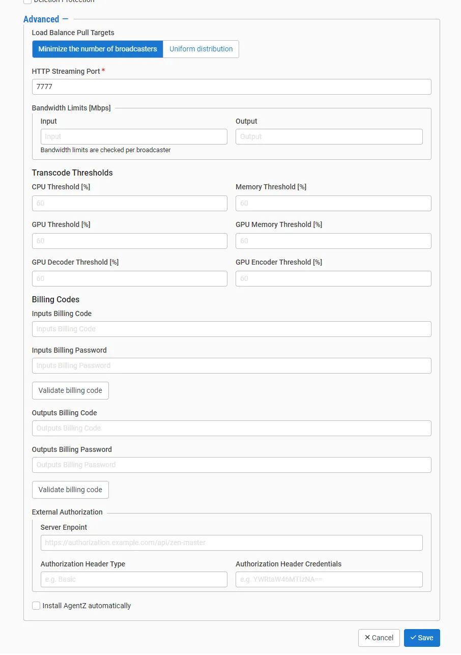 Advanced Settings