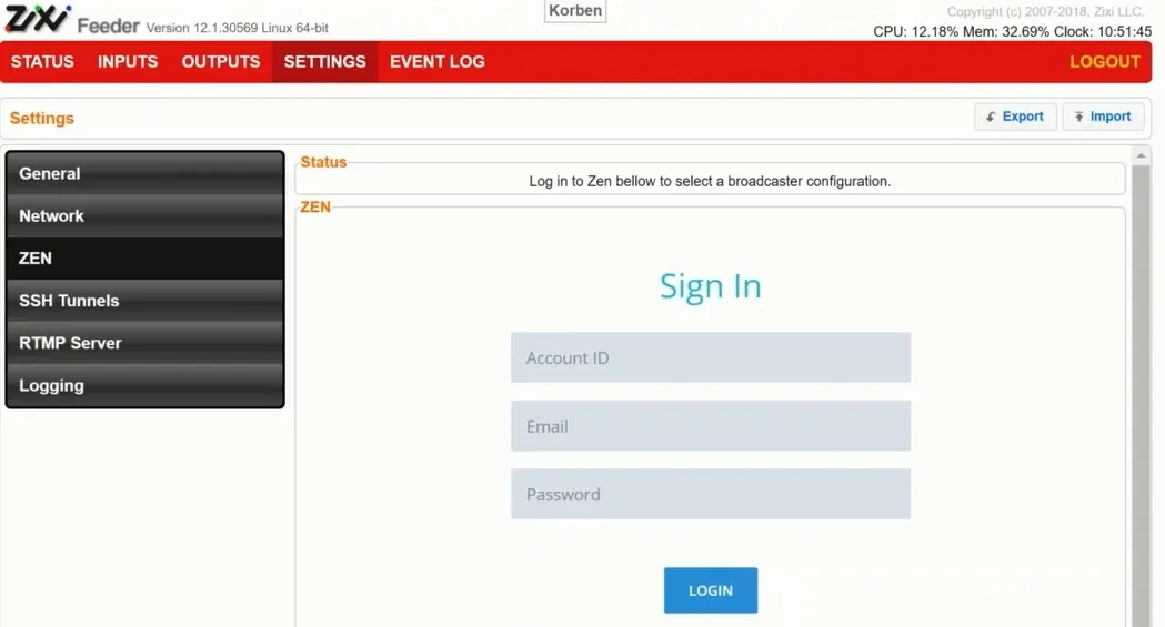 ZEN Master login