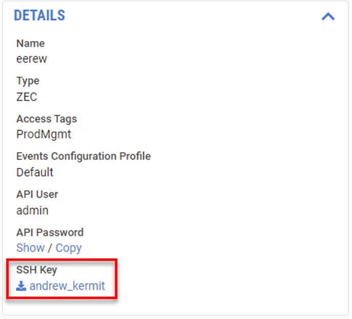 Download SSH Key