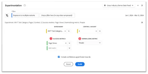 Figure 2: Experimentation Panel setup with Experiment and Experimentation Variant components Figure 2: Experimentation Panel setup with Experiment and Experimentation Variant components