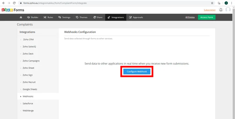 Zoho Forms - Apps Documentation