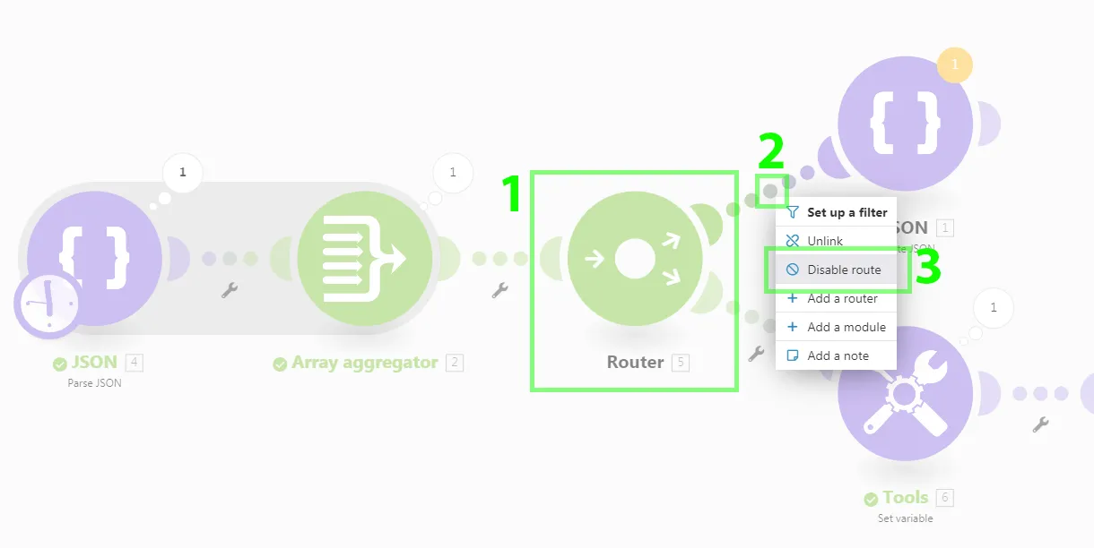 Save JSON module on a disabled router