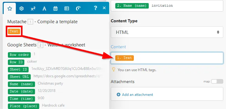 Send an email module