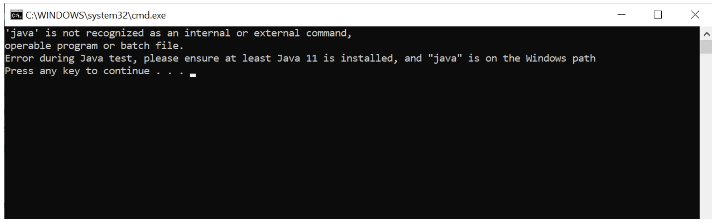 Java error Java error