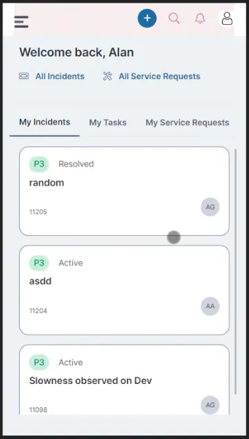 Home page for Mobilel Analyst Portal