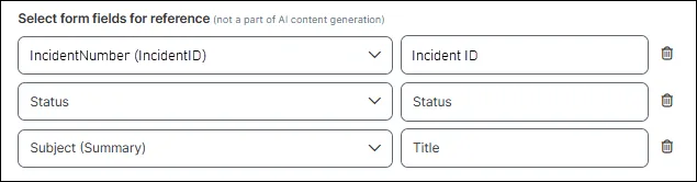 Form field settings