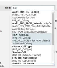 Search HEAT Call Log in Business Objects