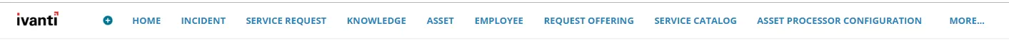 top bar of ITSM showing workspace names