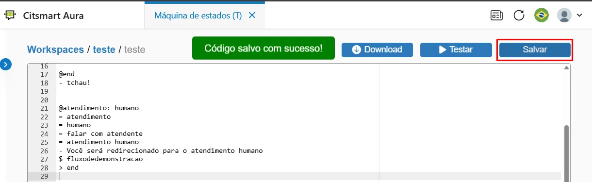 Salvar alteração