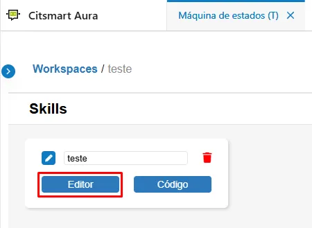 Editor visual