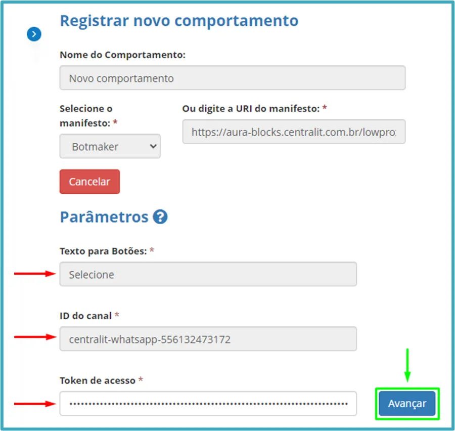 Parâmetros