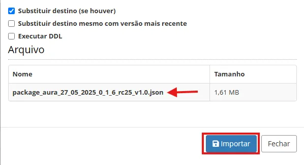 Importar JSON