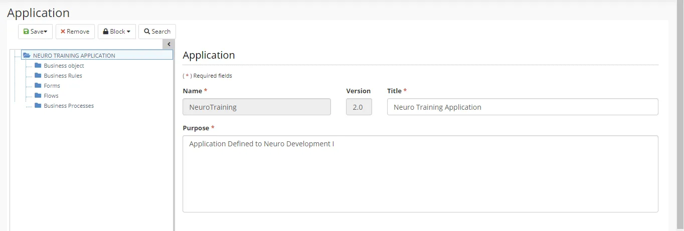Tela de Aplicação Neuro