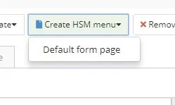 Opção criar menu SM