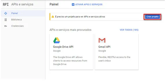 Figura 3 - Console do Desenvolvedor Google