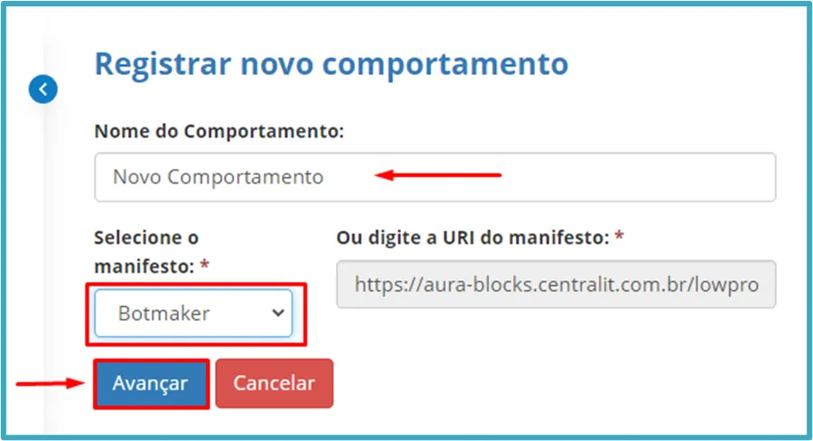 Preenchendo Comportamento