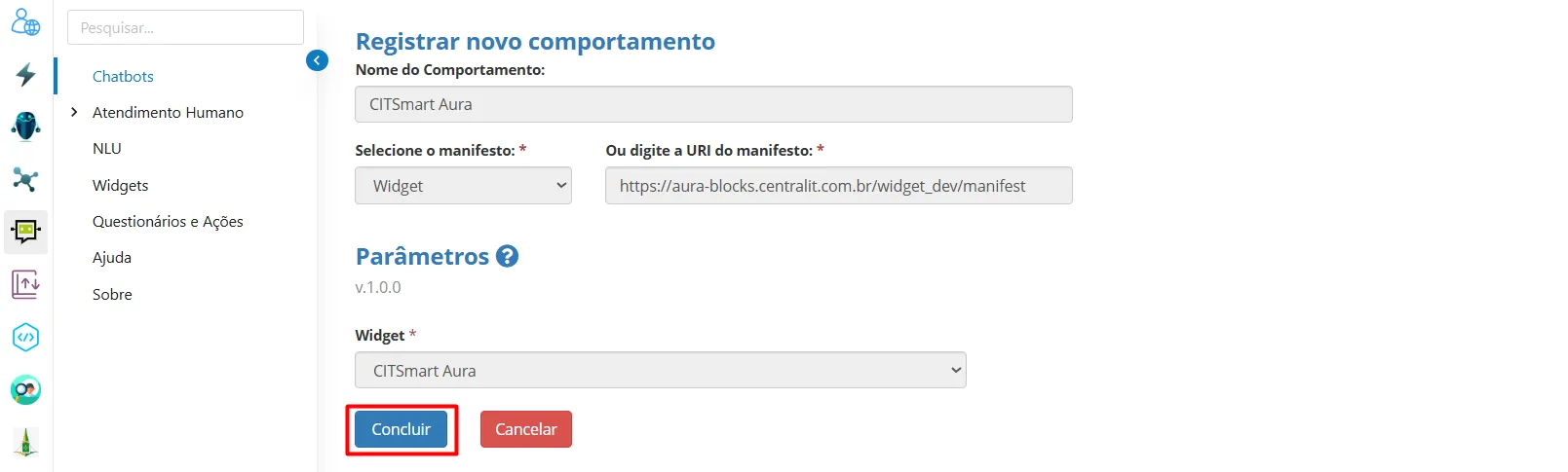 Preencher Comportamento Preencher Comportamento