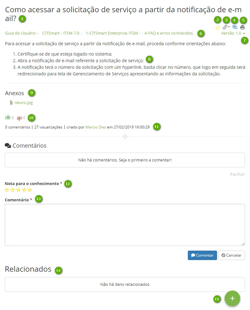 Figura 3 - Visualizar conhecimento Figura 3 - Visualizar conhecimento