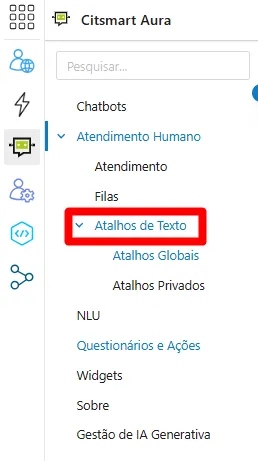 Escolher Atalho
