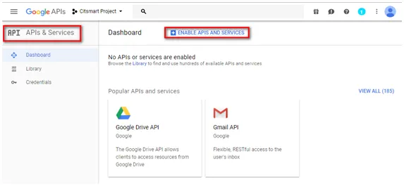 Figure 8 - Google APIs